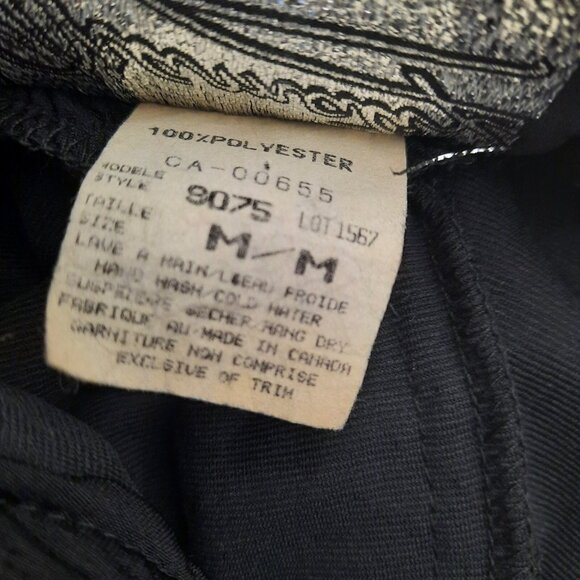 Vintage 90s Black Gothic Vampy Midi Dress Size S High Neck Cut Out Crinkled - Picture 10 of 10